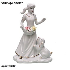 Статуэтка Девочка с собакой 17 см
