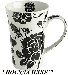 Кружка из фарфора «ЧЕРНЫЕ РОЗЫ»