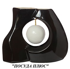Ваза ЧЕРНО- БЕЛАЯ "принцип",  24см