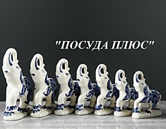 Керамика 7 Слонов белый с синим