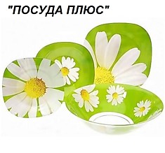 Столовый сервиз Luminarc AIME CARINA PAQUERETTE GREEN Ромашка Зеленая (19 предметов)