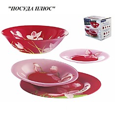 Столовые сервизы Luminarc Red Orchis Красная Орхидея (19 предметов)