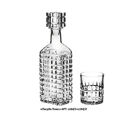 Н-р«КВАДРАТЫ» штоф  + (стаканы 6 шт)  с164/1+с164/2  