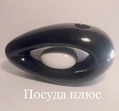 Ваза Керамика "Овал",  черно-белая