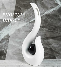 Ваза "Лиада" бело-чёрная Яркие вазы