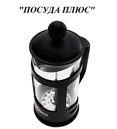 Френч-пресс 350мл из пластика и стекла DECO
